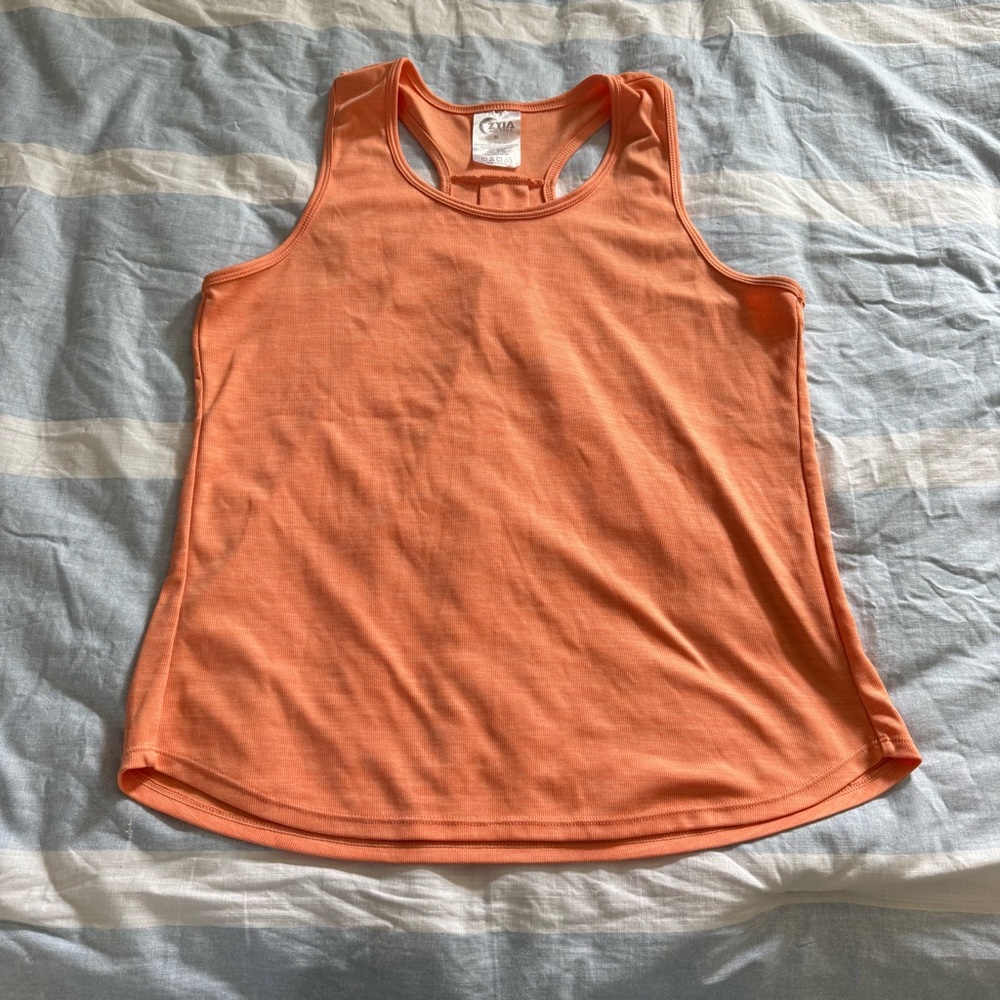 Zyia Orange Tank Top Lightweight Sleeveless Design